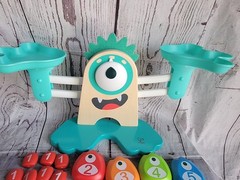 Hape Monster Math Balance Scale with Monster Family Figures Preschool & Toddler