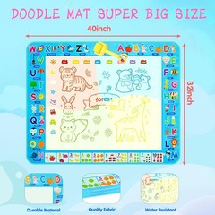 Mess Free Magic Water Drawing Board, Reusable Painting & Writing Mat, Education