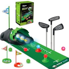 Clemas Kids Golf Set with Dinosaur Automatic Golf Returner – Green