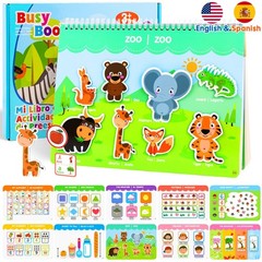 Spanish & English Bilingual Montessori Books for Toddlers 3-4-5, Pre-Assemble…