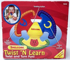 Shelcore TWIST ‘N LEARN for 3-36 mos with soft teethable edges letters animals