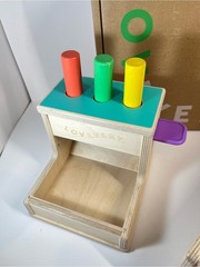Lovevery The Thinker Play Kit 11-12 Months Wooden Peg Drop Sensory Switchboard