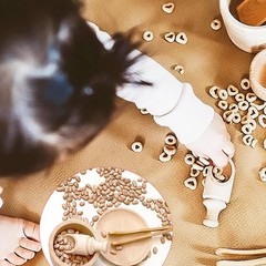 10 Pcs Wooden Sensory Bin Tools for Toddlers & Preschool Children, Montessori…