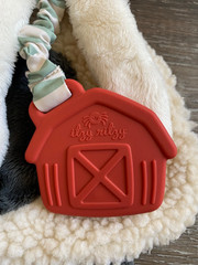 ITSY RITSY Plush & Sherpa Cow Sensory Toy with Barn Teether~Crinkle~Lovey