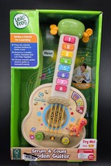 LeapFrog Strum & Count Wooden Guitar Toy Educational Interactive Kids 18+ Months