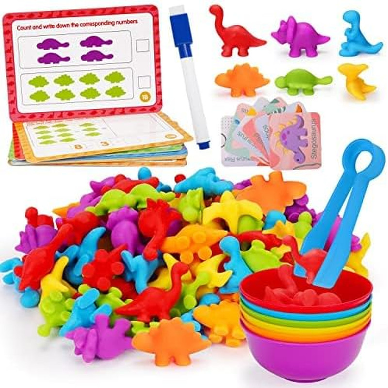 Counting Dinosaurs Montessori Toys for 3 4 5 Years Old Boys Girls Toddler Manipu