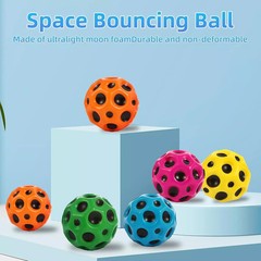 3PCS Mini Super High Bouncing Balls ToysRubber Space Toy for Kids