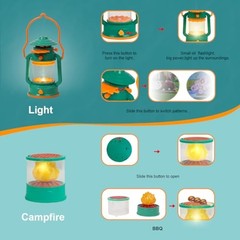Kids Camping Set with Tent – Toddler Toys for Boys with Campfire, Green