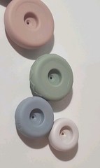Silicone Stacking Rings Baby Sensory Learning Toy Six Colorful Textured Designs