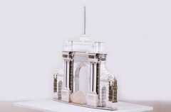 3D paper puzzle building model toy China Beijing gate of tsinghua university 清华园