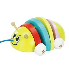 Classic Pull-Toy: Natural wood ladybug, great gift idea – children 18-24 months
