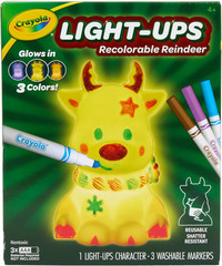 Crayola Light Ups Reindeer, Recolorable Light Up Toy for Kids, Reindeer Decor, G
