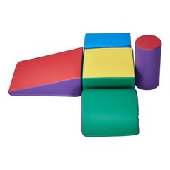 Climb Crawl Activity Play Set 5 Piece Kids Soft Foam Climbing Blocks Non-slip