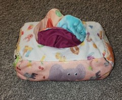 Baby Tissue Box Soft Stuffed With Crinkle Square Montessori Sensory Toy