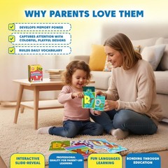 Kidrox Alphabet Flash Cards, ABC Learning Cards with Interactive Pull Tabs, E…