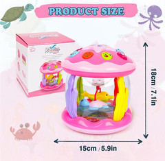 M SANMERSEN Baby Girl Toys 12 Months – Babies Ocean Rotating Projector Light up