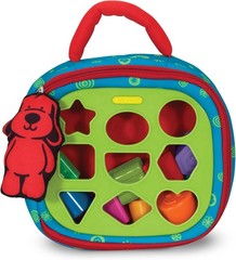 Juguete clasificador de formas para niños, agarre fácil para bebés con mochila