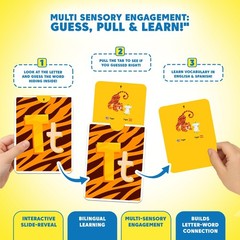 Kidrox Alphabet Flash Cards, ABC Learning Cards with Interactive Pull Tabs, E…