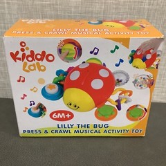 KiddoLab Lilly The Bug, Press & Crawl Musical Activity Toy, Ladybug Baby Nursery