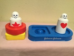 VTG. JOHNSON & JOHNSON, SORTING TODDLER BATH TOY, COMPLETE, DEVELOPMENTAL, USA