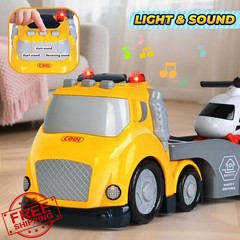 ShyLizard Yellow Toddler Construction Truck Lights Sounds