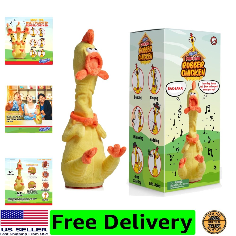 Rubber Chicken Dancing Toy – Mimicking Toy for Kids – That Repeats What You S…