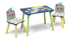 4-Piece Toddler Playroom Set – Play Table with Dry Erase Tabletop, quality wood
