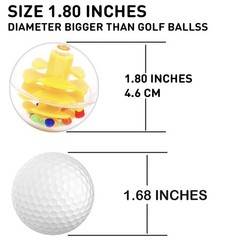 6 Ball Drop Rattle Balls – Replacement Set for Toddlers | 1.8” Large Clear Pl…