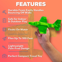 Foam Airplanes – Best Outdoor Toys for Kids 3 4 5 6 7 8 9 + Year Old Boys – Best
