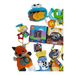 Baby Rattle Toys Colorful Animals Book Teething Lot Of 12