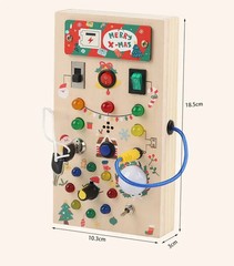 Montessori Busy Board Wooden Switch Toy Lights 7″/18cm Toddler Learning