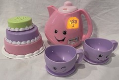 Fisher Price Smart Stages Teapot, Cups, Stacking Cake- Complete (circa 2014)