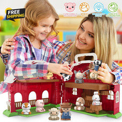 Toys for 1 2 3 Years Old Boys and Girls, Big Barn Toy with Farm Animal