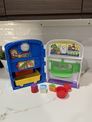 Fisher Price Kitchen Toddler Playset w/Music Lights & Accessories-Laugh & Learn
