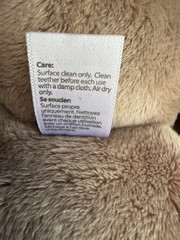 Itzy Ritzy Billie the Bunny Lovey Plush Teether Toy Tan Green Crinkle Baby