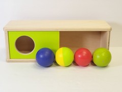 Wooden Sliding Top Box LOVEVERY 4 Balls Included 11-12 Months The Thinker Play
