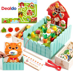 Montessori Wooden Farm Sensory Toys for 2-5 Year Old Boys & Girls, Preschool Edu