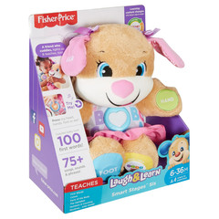 Fisher-Price Laugh & Learn Smart Stages Sis Puppy Plush Learning Toy for Baby