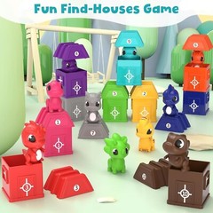 40Pcs Matching and Stacking Learning Dinosaurs Toys 12M+
