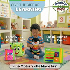 Buckle Toys – Boomer Square – Learning Activity Toddler Plane Travel Essentia…