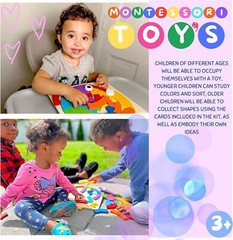 Montessori Wooden Puzzle Problem Solver Play Kit for Toddlers Pattern Blocks 3+