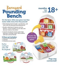 Barnyard Pounding Bench Educational Toy for Kids Fine Motor Skills Learning