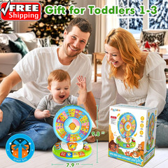 Toys for 1 2 3 Year Old Boys Girls, Spin & Sing ABC Alphabet Learning Zoo with L