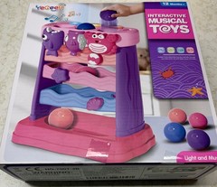 YEGEER Interactive Ball Drop Musical Toy with Lights and Music for 12+ Months