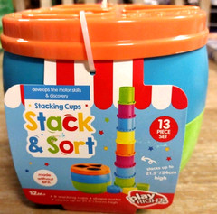 Play Right Stack & Sort Development Toy 13 Piece Set. Age 12 Month + NEW T10