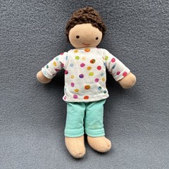 Lovevery Organic Cotton Gender Neutral Plush Baby Doll Avery Montessori *STAINS*