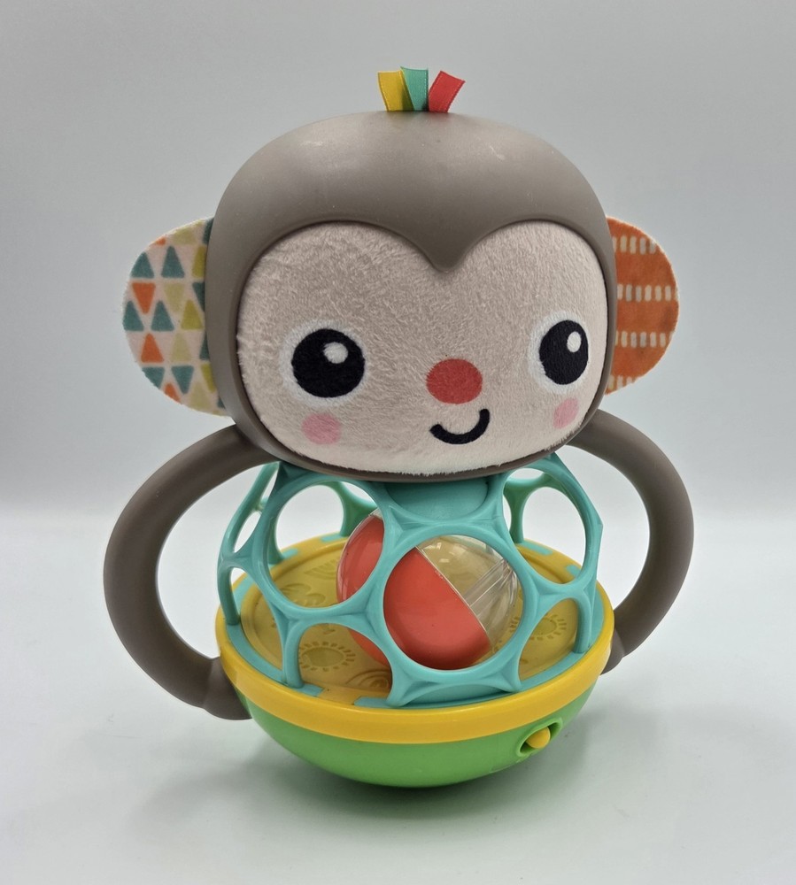 Bright Starts Grab & Giggle Monkey Musical Sensory Toy Easy-Grasp Light up
