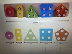 Montessori Wooden Shape/Color /Number Sorter Educational Hand-eye Coordination