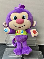 Fisher Price Laugh & Learn Learning Opposites 10” Monkey Plush 2012 Works Great