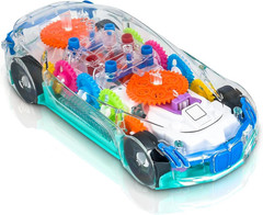 Light up Transparent Car Toy for Kids, Sensory Toys for Kid, Toy Car with Colorf